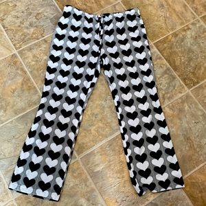 Point Zero fuzzy heart patterned pants